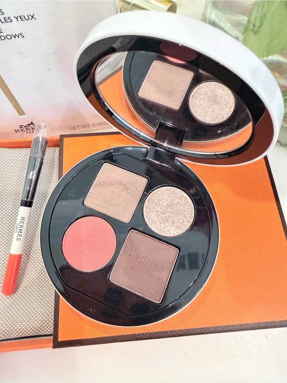 Hermes Ombres d' Eyeshadow Quartet - Coral & Neutral Palette